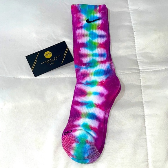 🧦Hand-dyed Nike Multicolor Tie-Dye Socks - Picture 1 of 2